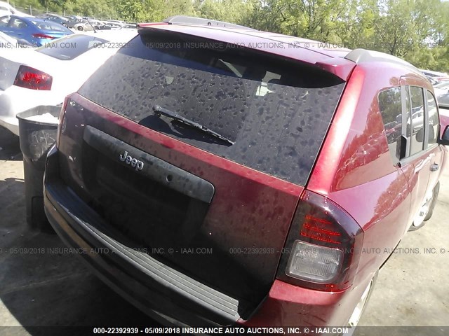 1C4NJCBA0ED894317 - 2014 JEEP COMPASS SPORT RED photo 4