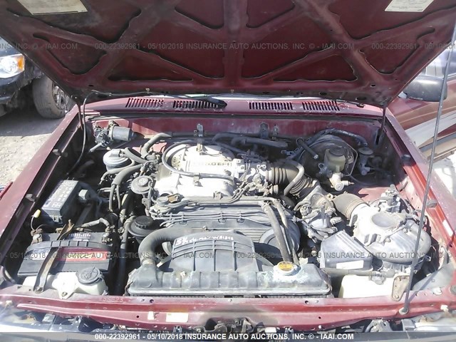 JT4VN13D6N5084170 - 1992 TOYOTA PICKUP 1/2 TON EX LNG WHLBSE DLX RED photo 10