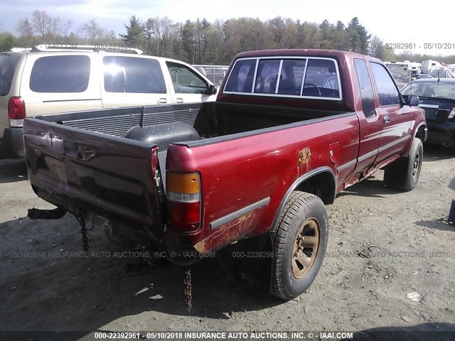 JT4VN13D6N5084170 - 1992 TOYOTA PICKUP 1/2 TON EX LNG WHLBSE DLX RED photo 4