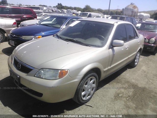 JM1BJ225020559514 - 2002 MAZDA PROTEGE DX/LX/ES BEIGE photo 2