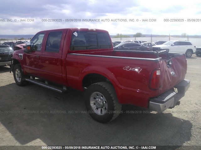 1FTSW2BR5AEA51495 - 2010 FORD F250 SUPER DUTY RED photo 3