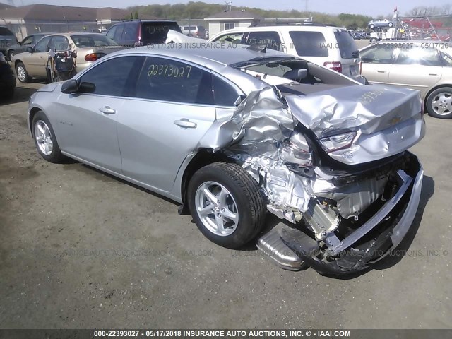 1G1ZB5ST3HF164866 - 2017 CHEVROLET MALIBU LS 银色 照片 3