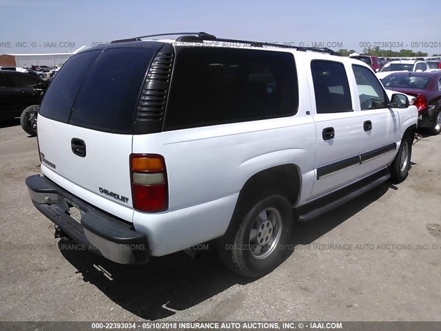 3GNEC16T81G284762 - 2001 CHEVROLET SUBURBAN C1500 WHITE photo 4