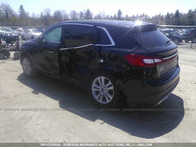 2LMTJ8JR2GBL49532 - 2016 LINCOLN MKX PREMIER BLACK photo 3