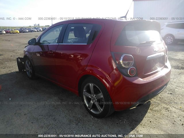 1G1JG6SB4D4181550 - 2013 CHEVROLET SONIC RS RED photo 3