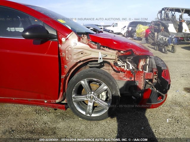 1G1JG6SB4D4181550 - 2013 CHEVROLET SONIC RS RED photo 6