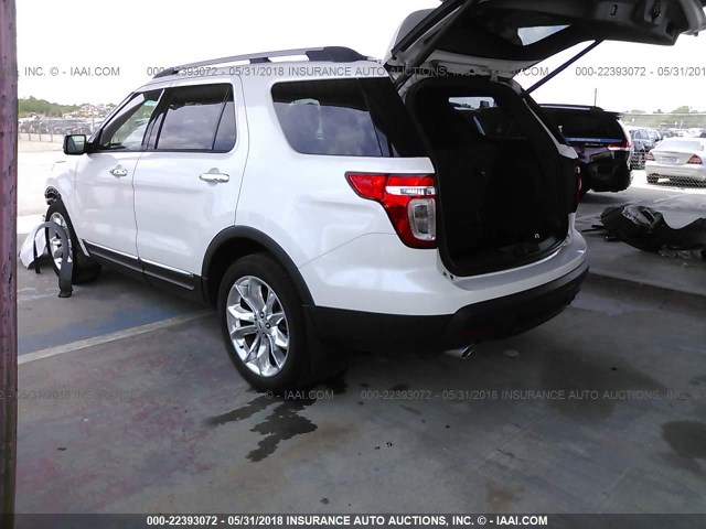 1FM5K7F82FGA17710 - 2015 FORD EXPLORER LIMITED 白色 照片 3
