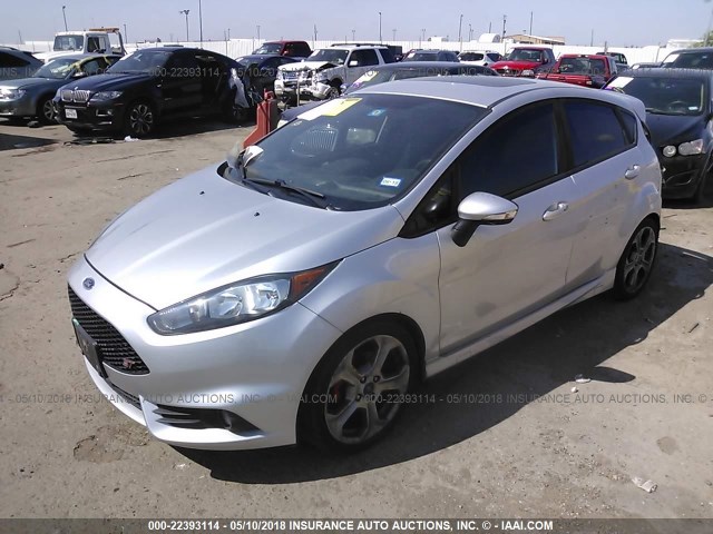 3FADP4GX2FM203314 - 2015 FORD FIESTA ST SILVER photo 2