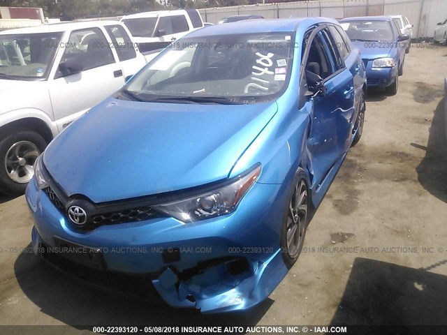 JTNKARJE0HJ526053 - 2017 TOYOTA COROLLA IM BLUE photo 2