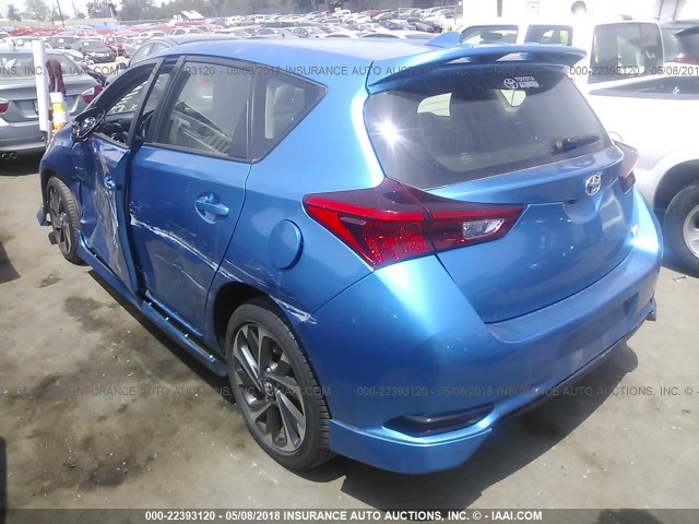 JTNKARJE0HJ526053 - 2017 TOYOTA COROLLA IM BLUE photo 3