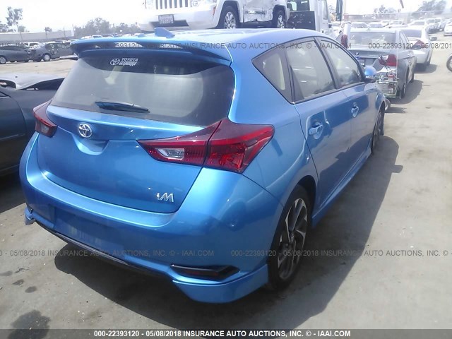 JTNKARJE0HJ526053 - 2017 TOYOTA COROLLA IM BLUE photo 4