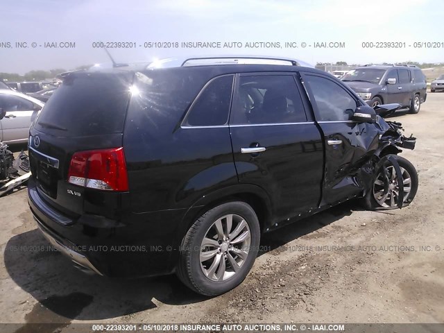 5XYKW4A21DG377371 - 2013 KIA SORENTO SX BLACK photo 4