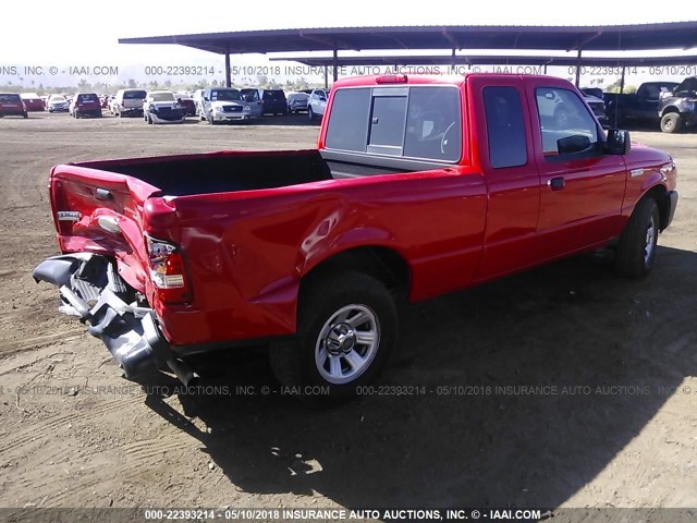 1FTYR44E26PA17582 - 2006 FORD RANGER SUPER CAB RED photo 4