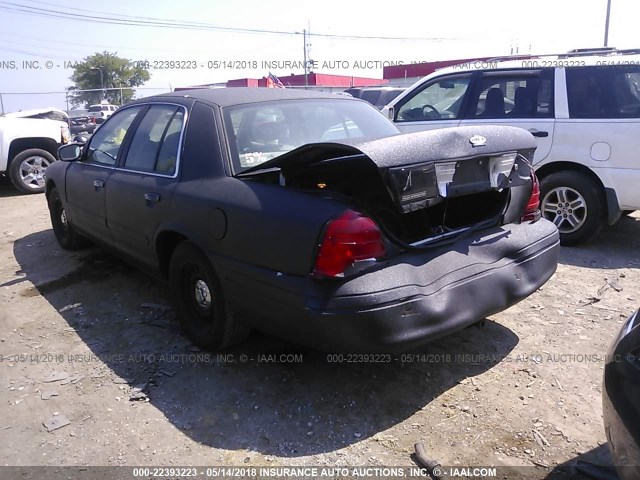 2FAFP71W71X152478 - 2001 FORD CROWN VICTORIA POLICE INTERCEPTOR BLACK photo 3