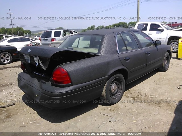 2FAFP71W71X152478 - 2001 FORD CROWN VICTORIA POLICE INTERCEPTOR BLACK photo 4