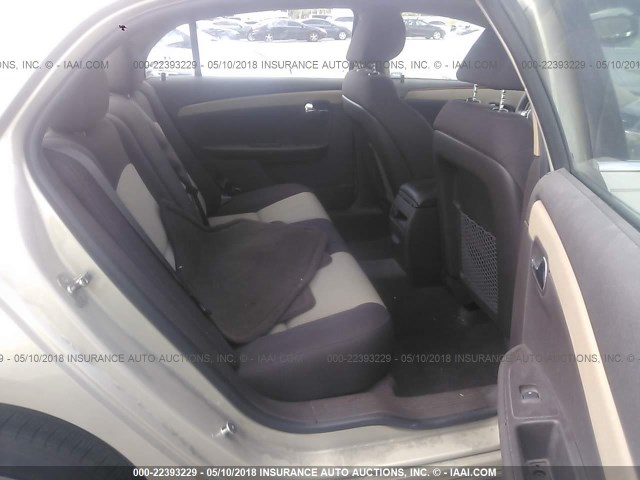 1G1ZC5E17BF258179 - 2011 CHEVROLET MALIBU 1LT 金色 照片 8