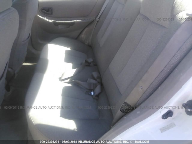 KMHCG45C51U168676 - 2001 HYUNDAI ACCENT GL WHITE photo 8