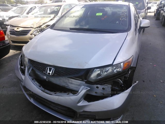 2HGFG3B54CH538492 - 2012 HONDA CIVIC LX SILVER photo 6