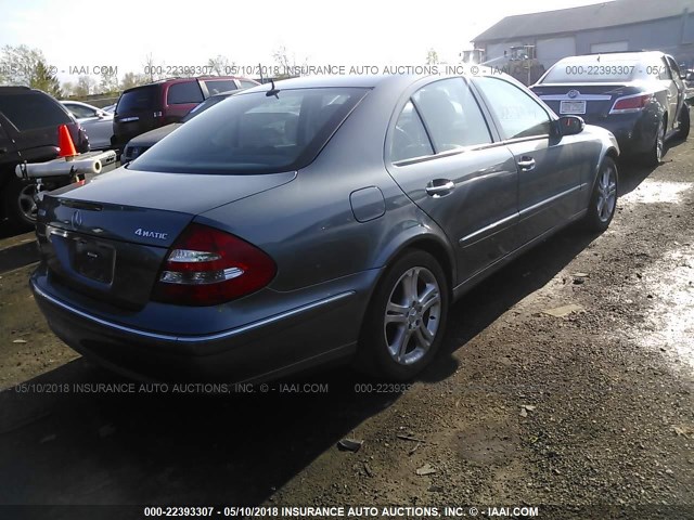 WDBUF87J66X193928 - 2006 MERCEDES-BENZ E 350 4MATIC GRAY photo 4