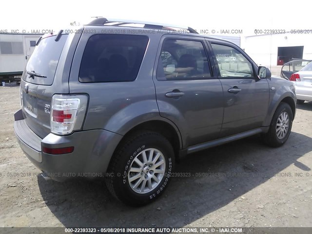 4M2CU97729KJ02310 - 2009 MERCURY MARINER PREMIER GRAY photo 4