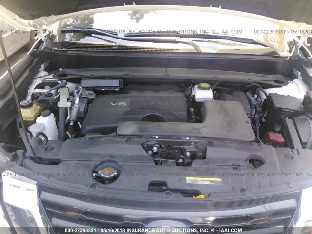 5N1DR2MN3HC666879 - 2017 NISSAN PATHFINDER S/SV/SL/PLATINUM 白色 照片 10