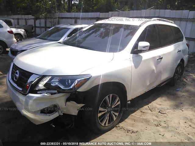 5N1DR2MN3HC666879 - 2017 NISSAN PATHFINDER S/SV/SL/PLATINUM WHITE photo 2