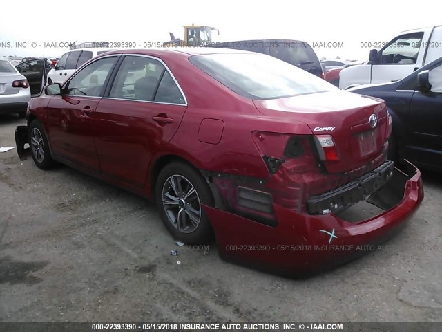 4T1BE46K07U055900 - 2007 TOYOTA CAMRY NEW GENERAT CE/LE/XLE/SE RED photo 3