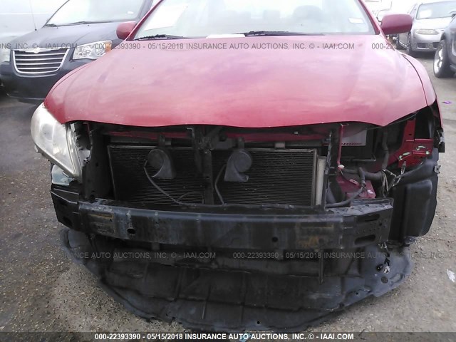 4T1BE46K07U055900 - 2007 TOYOTA CAMRY NEW GENERAT CE/LE/XLE/SE RED photo 6