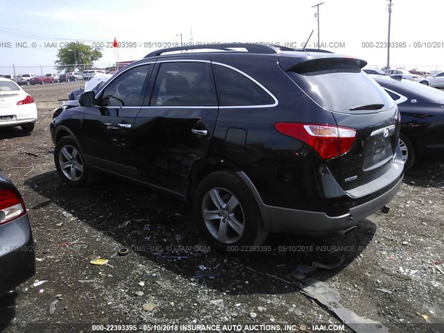 KM8NU4CCXBU154181 - 2011 HYUNDAI VERACRUZ GLS/LIMITED BLACK photo 3