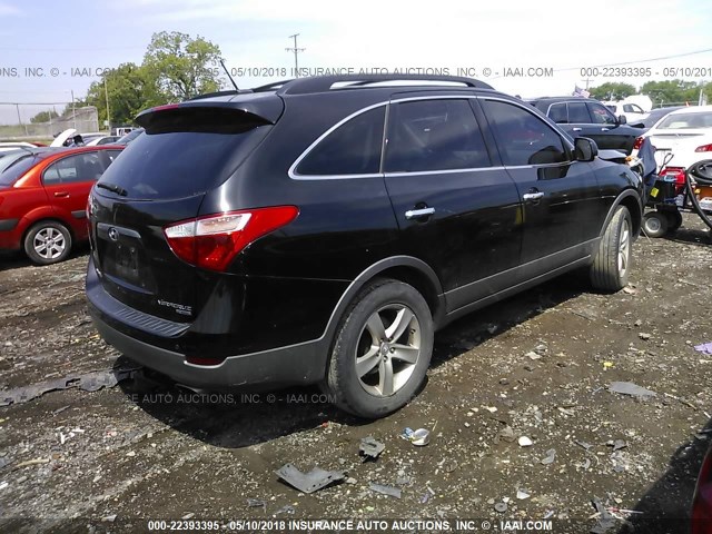 KM8NU4CCXBU154181 - 2011 HYUNDAI VERACRUZ GLS/LIMITED BLACK photo 4