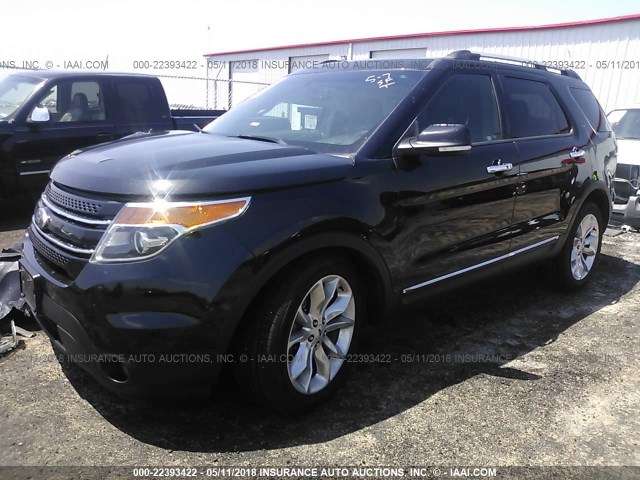 1FM5K7F89EGB52519 - 2014 FORD EXPLORER LIMITED BLACK photo 2