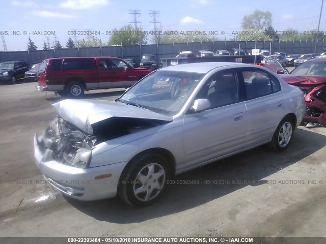 KMHDN46D75U094202 - 2005 HYUNDAI ELANTRA GLS/GT SILVER photo 2