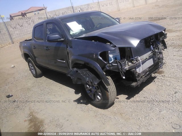 3TMAZ5CN9HM049222 - 2017 TOYOTA TACOMA DBL CAB/SR5/TRD SPORT/OR GRAY photo 1