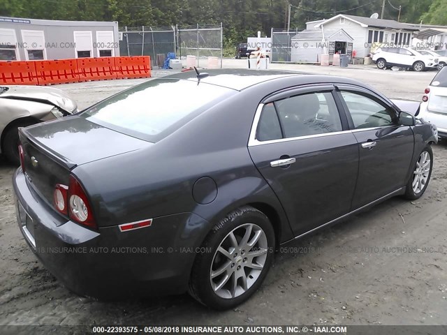1G1ZE5E76AF248272 - 2010 CHEVROLET MALIBU LTZ ნაცრისფერი ფოტო 4