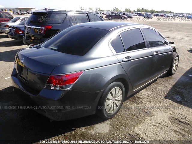 1HGCP26369A163265 - 2009 HONDA ACCORD LX GRAY photo 4