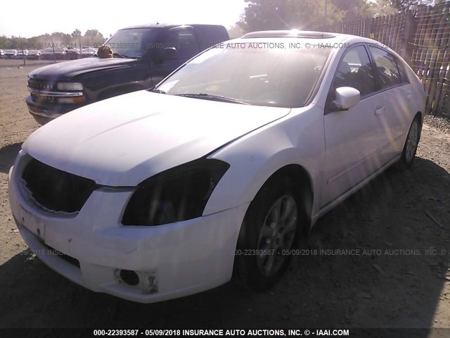 1N4BA41E48C801702 - 2008 NISSAN MAXIMA SE/SL WHITE photo 2