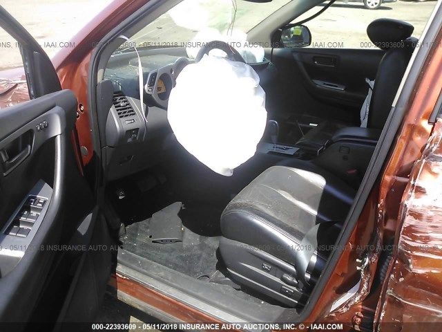 JN8AZ08W24W318518 - 2004 NISSAN MURANO SL/SE ORANGE photo 5