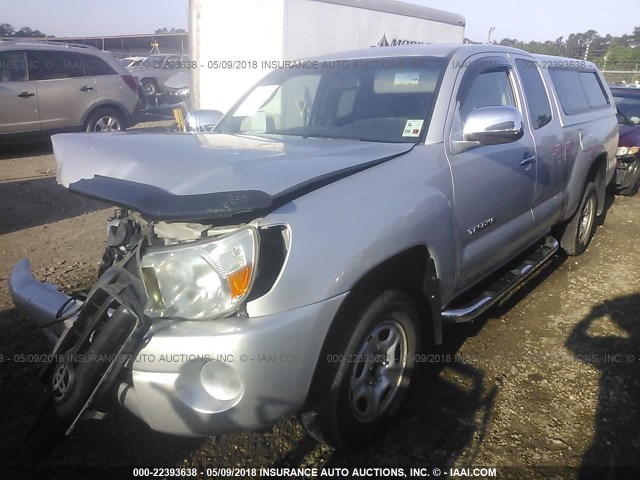 5TETX22N58Z482389 - 2008 TOYOTA TACOMA ACCESS CAB 银色 照片 2