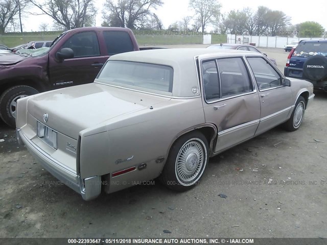 1G6CB5333L4265117 - 1990 CADILLAC FLEETWOOD TAN photo 4