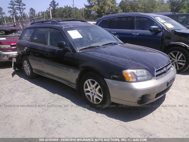 4S3BH686X17669849 - 2001 SUBARU LEGACY OUTBACK LIMITED BLACK photo 1