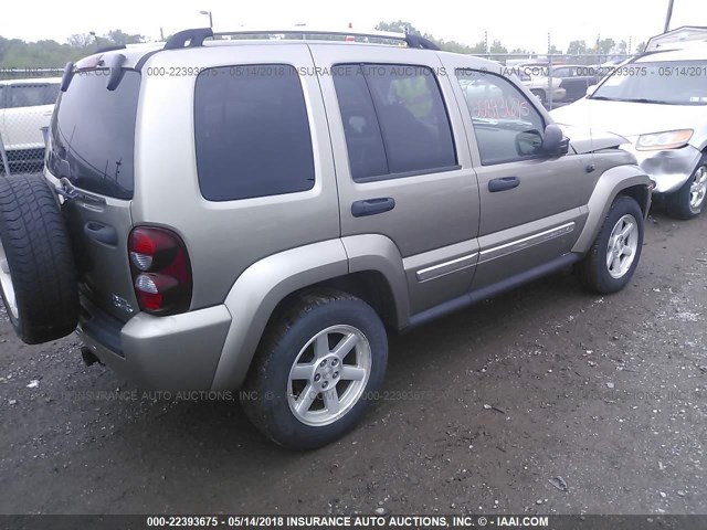 1J4GL58K76W244561 - 2006 JEEP LIBERTY LIMITED GOLD photo 4