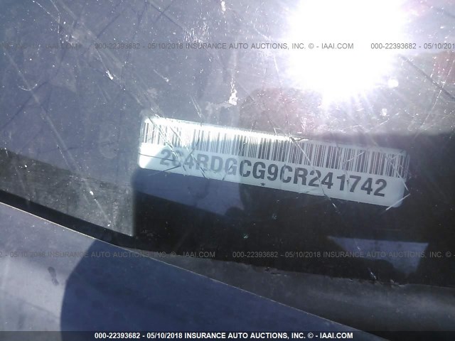 2C4RDGCG9CR241742 - 2012 DODGE GRAND CARAVAN SXT BLACK photo 9