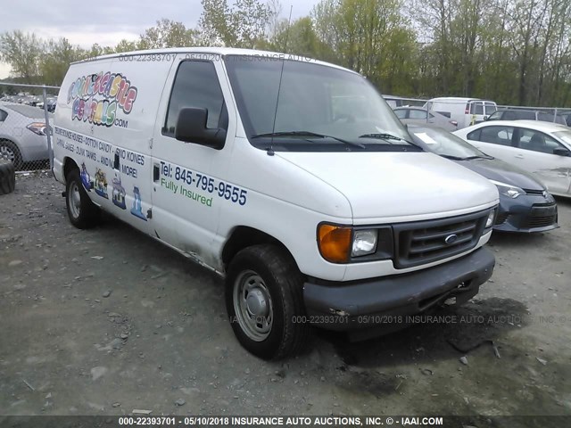 1FTRE14WX6HA70306 - 2006 FORD ECONOLINE E150 VAN WHITE photo 1