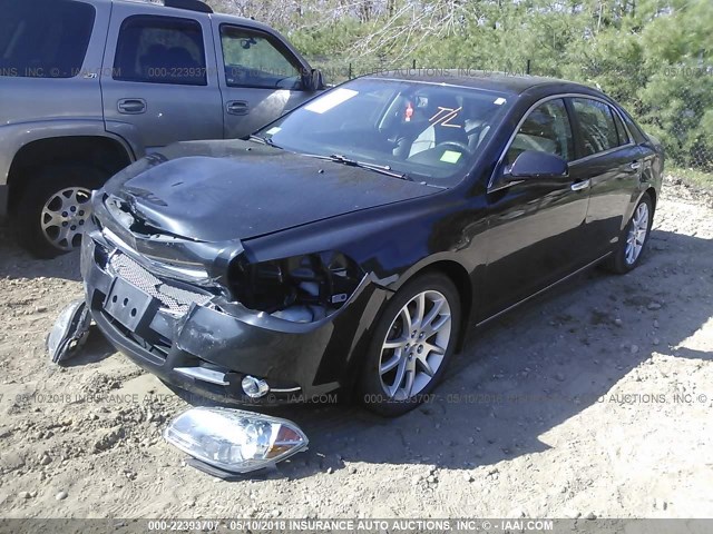 1G1ZE5E07CF230482 - 2012 CHEVROLET MALIBU LTZ BLACK photo 2