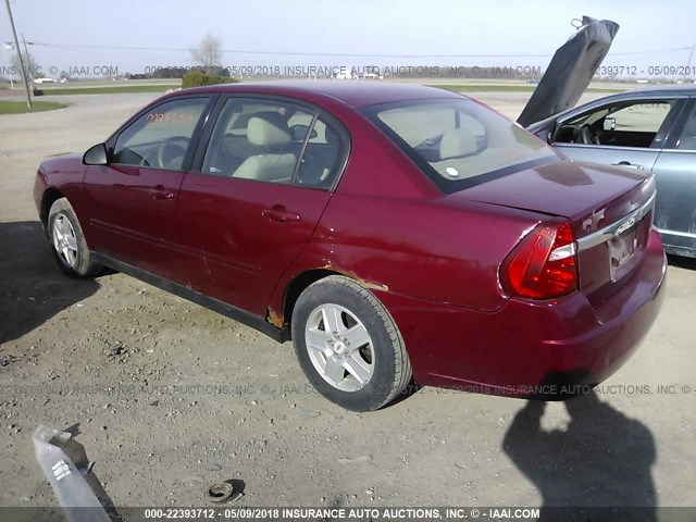 1G1ZT52855F133882 - 2005 CHEVROLET MALIBU LS MAROON photo 3