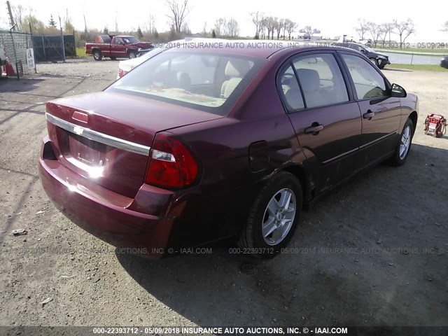 1G1ZT52855F133882 - 2005 CHEVROLET MALIBU LS MAROON photo 4