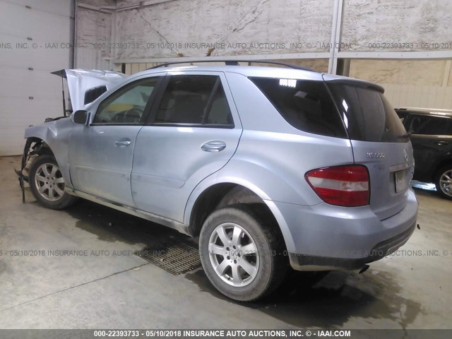 4JGBB86E67A178497 - 2007 MERCEDES-BENZ ML 350 BLUE photo 3