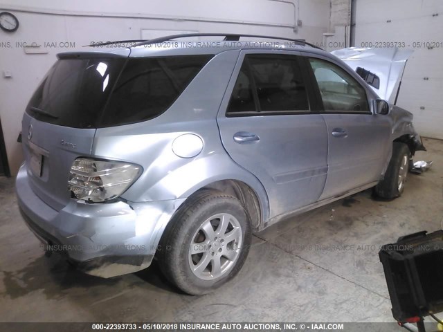 4JGBB86E67A178497 - 2007 MERCEDES-BENZ ML 350 BLUE photo 4