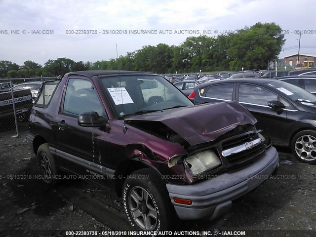 2CNBE18C126934639 - 2002 CHEVROLET TRACKER RED photo 1
