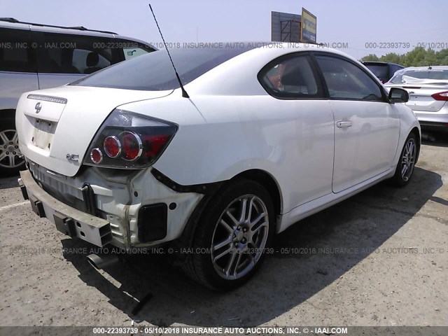 JTKDE3B77A0305777 - 2010 TOYOTA SCION TC WHITE photo 4